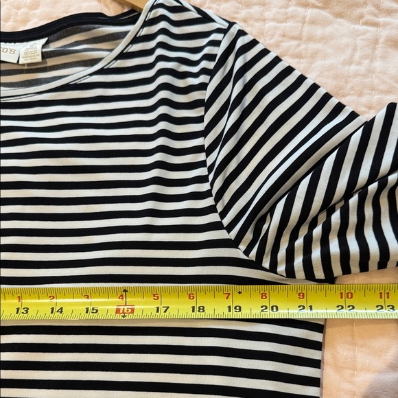 Chico's Striped Long Sleeve Flowy Top 2 (XL) - Picture 8 of 9